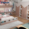 China Wooden children room with wardrobes and computer desk Factory